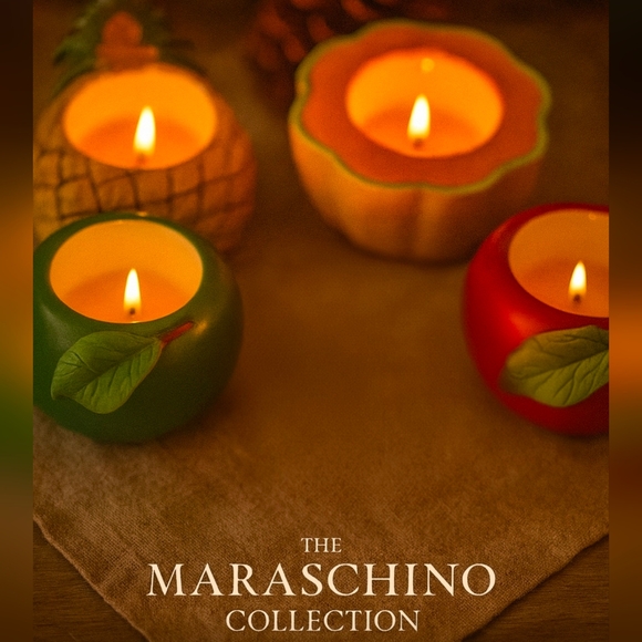 PartyLite Fruit Splash Ceramic Candle Holder Set | 4pc | Y2K Decor - Picture 1 of 10